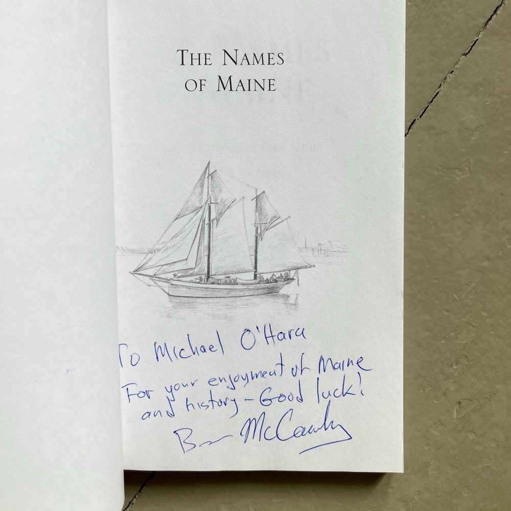 Signed The Names of Maine Boothbay Freeport Portland Acadia Mainer New England - Picture 5 of 7